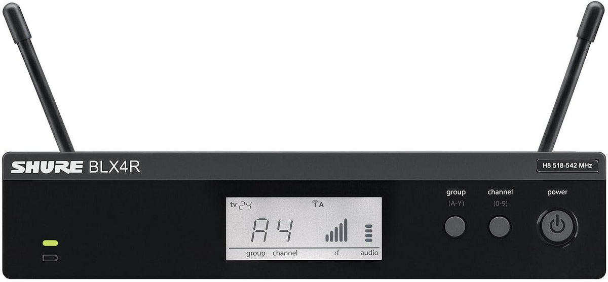 Micrófono inalámbrico Shure BLX24R/SM58 con cápsula SM58 y receptor de rack