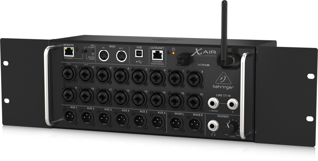 Mezclador digital Behringer XR18 de 18 canales con Wi-Fi