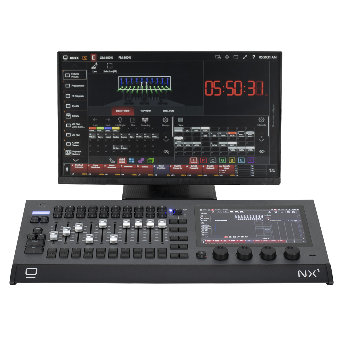 Consola de iluminación Obsidian NX1 con pantalla táctil de 10,1 pulgadas