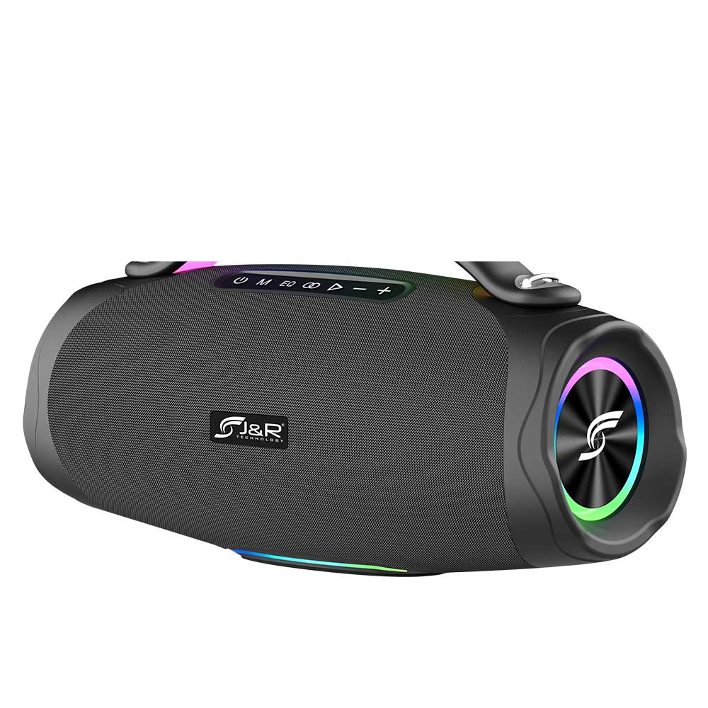 Parlante recargable Bluetooth J&R Bass Box J4 con estuche rígido