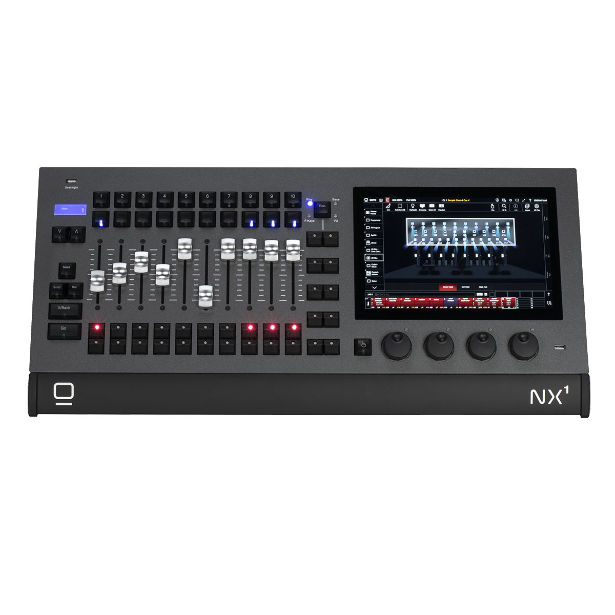 Consola de iluminación Obsidian NX1 con pantalla táctil de 10,1 pulgadas