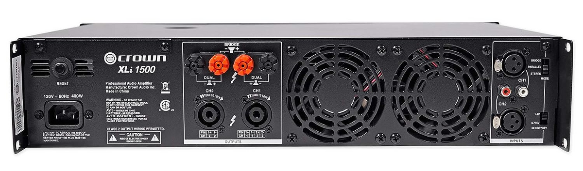 Amplificador de potencia Crown XLi1500 de 2 canales
