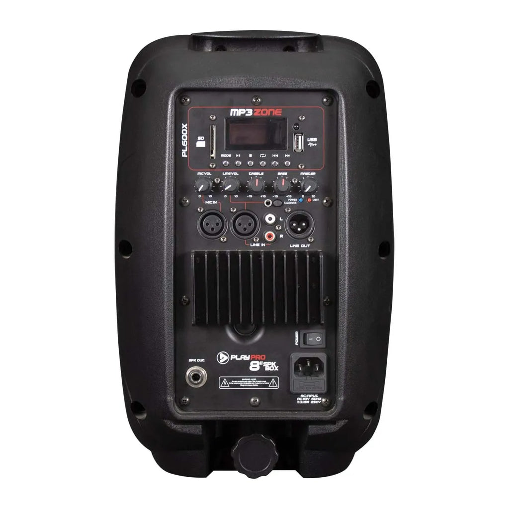 Cabina activa PlayPro PL600X de 8 pulgadas con Bluetooth