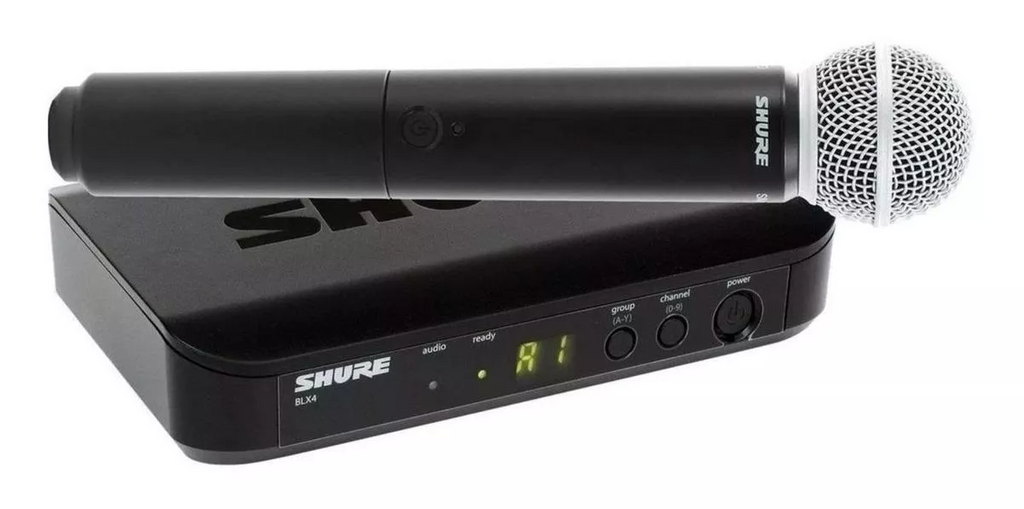 Micrófono inalámbrico de mano Shure BLX24/SM58 con receptor BLX4