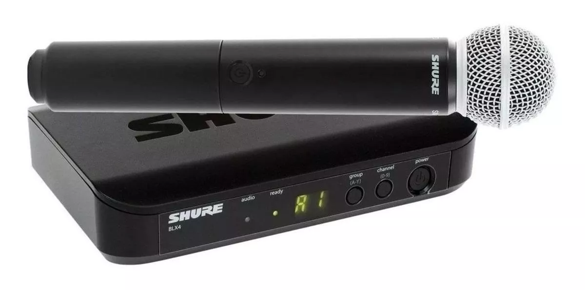 Micrófono inalámbrico de mano Shure BLX24/SM58 con receptor BLX4