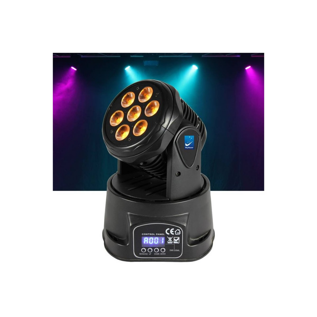 Cabeza móvil Big Dipper LM70S con 7 LED RGBW