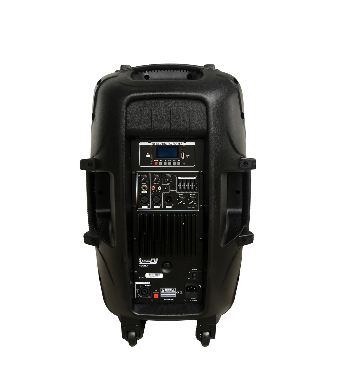 Cabina activa Pro DJ PSA15A de 15 pulgadas con Bluetooth