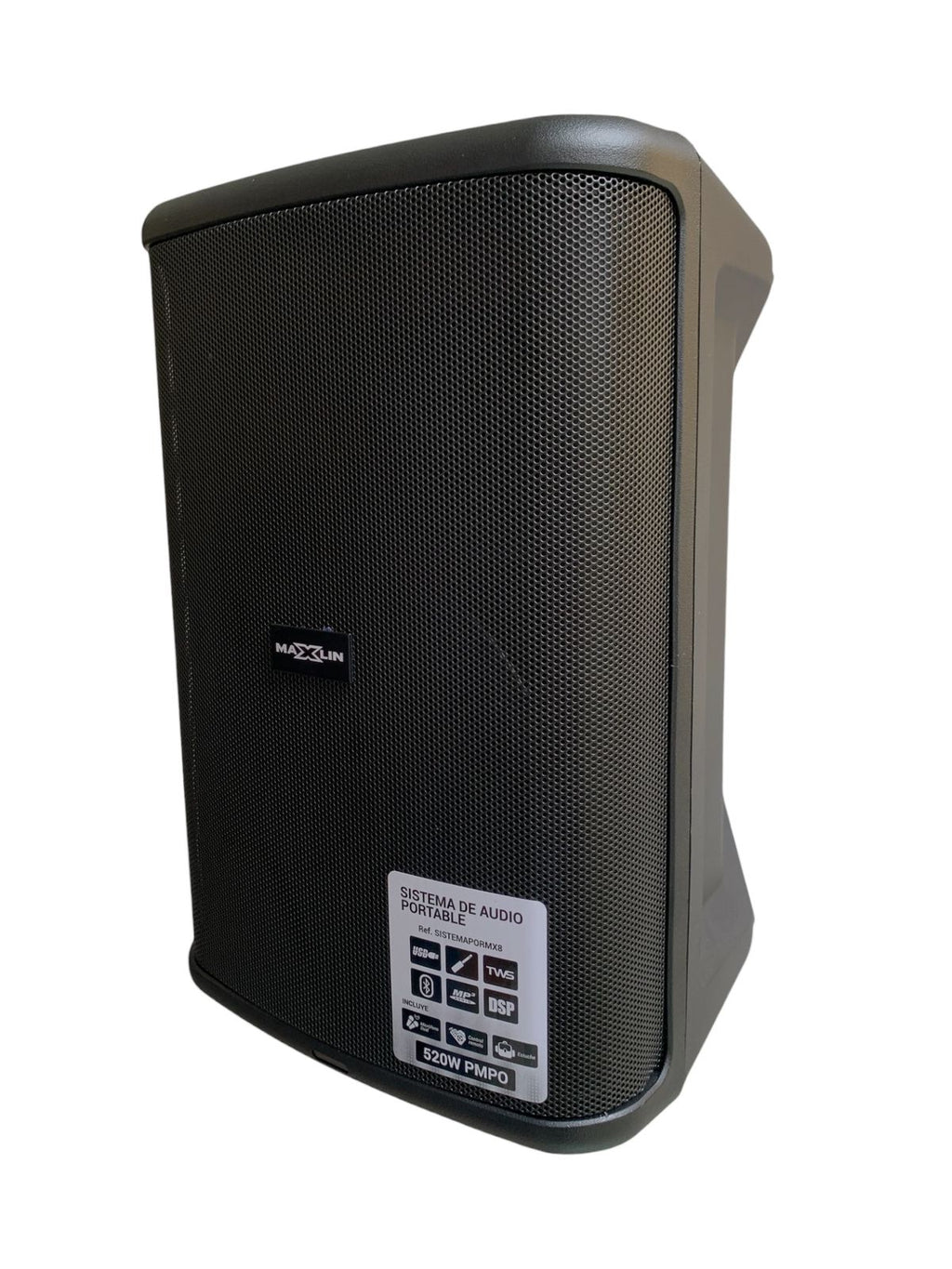 Cabina recargable Maxlin MX8ST de 8 pulgadas con Bluetooth y micrófonos