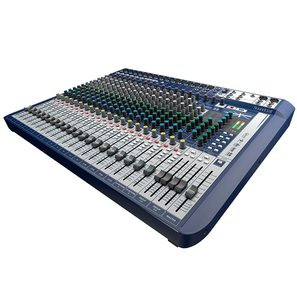 Consola análoga Soundcraft Signature 22 de 16 entradas de micrófono