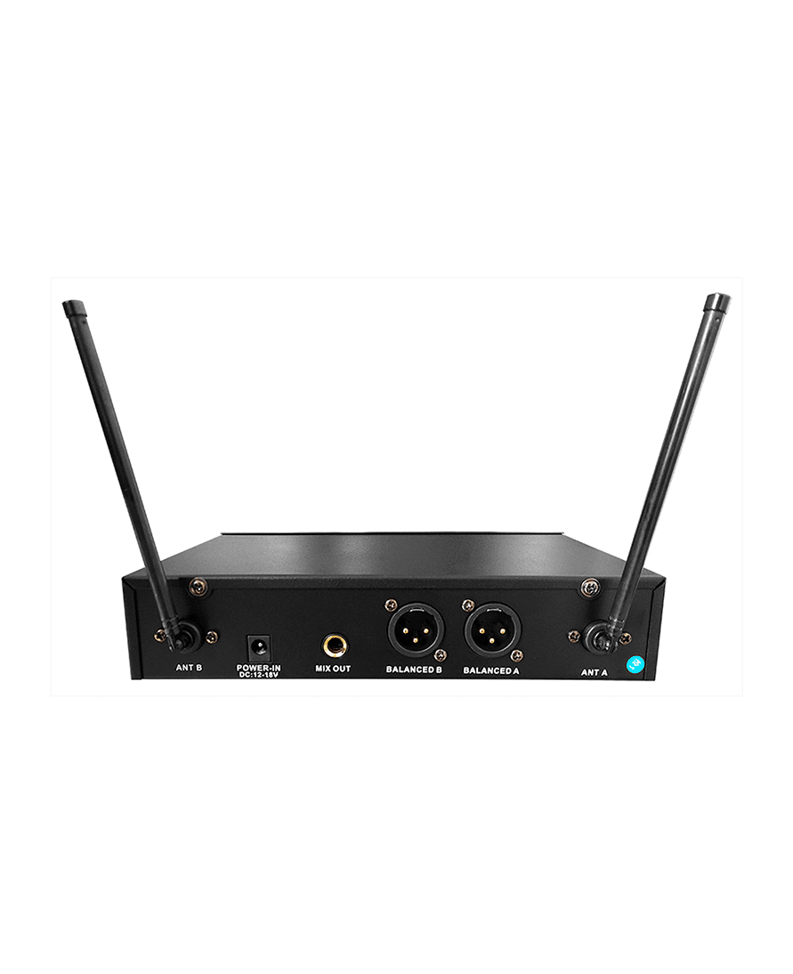 Kit Pro DJ UHF-32M de dos micrófonos inalámbricos de mano con receptor UHF