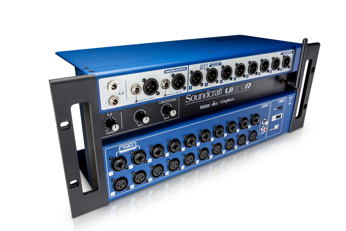 Consola digital para rack Soundcraft Ui24R de 24 entradas con control por Wi-Fi