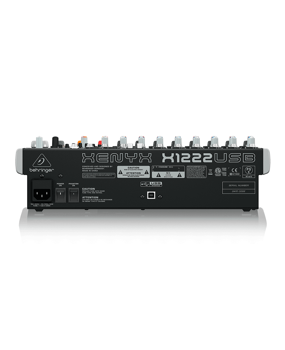 Mezclador análogo Behringer X1222USB de 6 entradas híbridas con USB