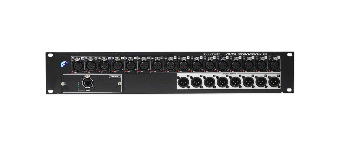 Stage box para rack Soundcraft MSB16R Mini Stagebox con 16 entradas y 8 salidas