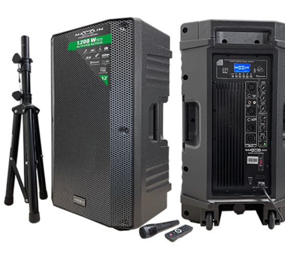 Cabina activa Maxlin MX12Z de 12 pulgadas con Bluetooth