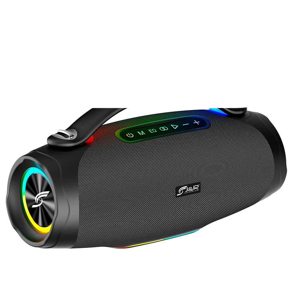 Parlante recargable Bluetooth J&R Bass Box J4 con estuche rígido