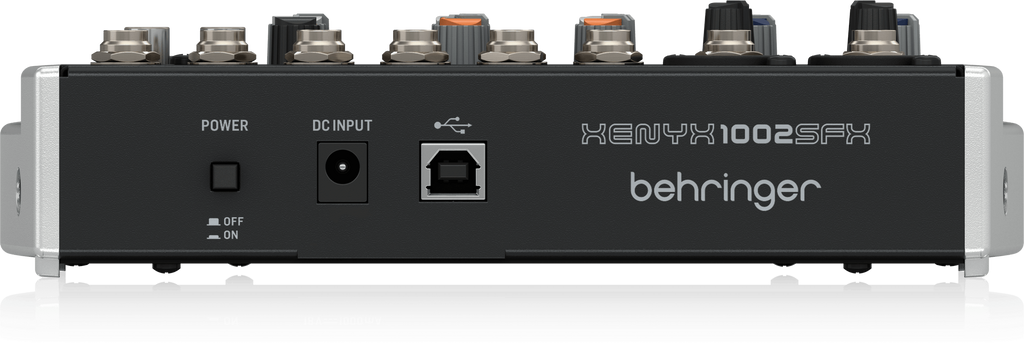 Mezclador analógico Behringer XENYX 1002SFX de 10 entradas con USB