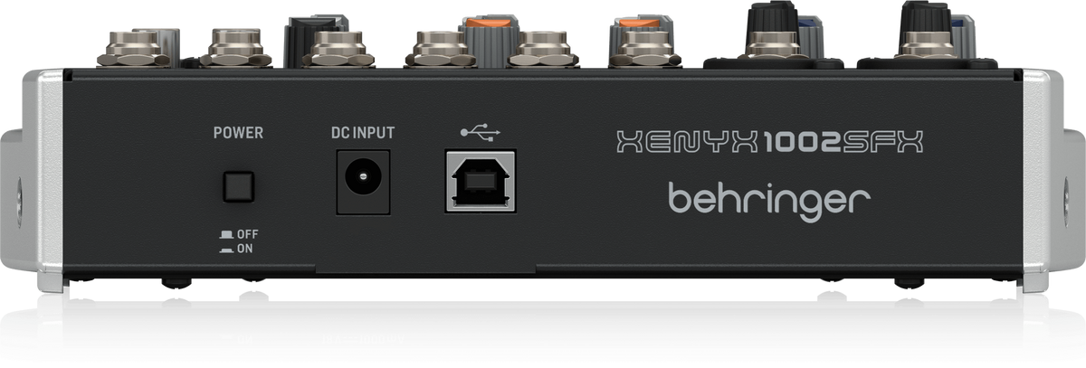 Mezclador analógico Behringer XENYX 1002SFX de 10 entradas con USB