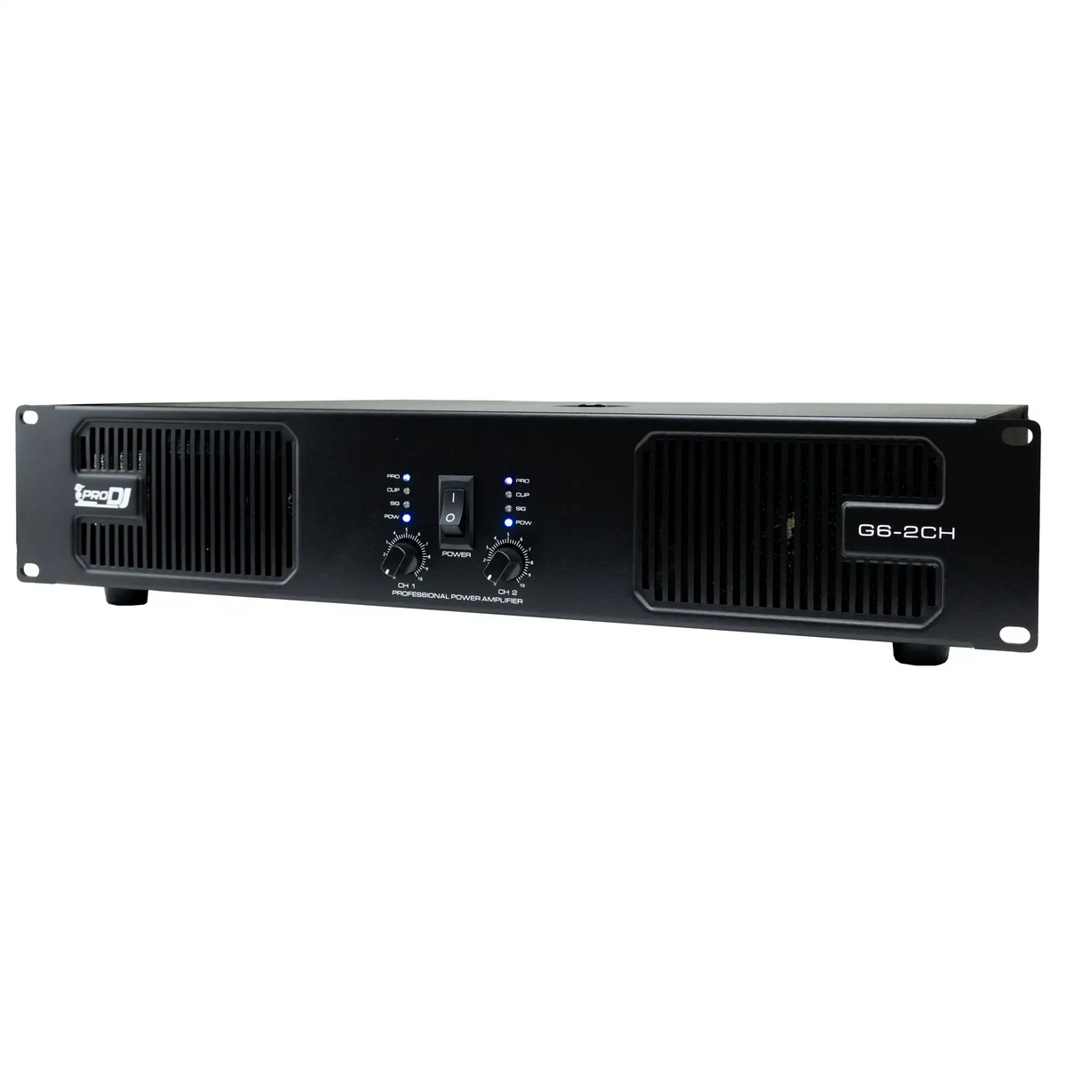 Amplificador de potencia Pro DJ G6-2CH de 2 canales 600 W