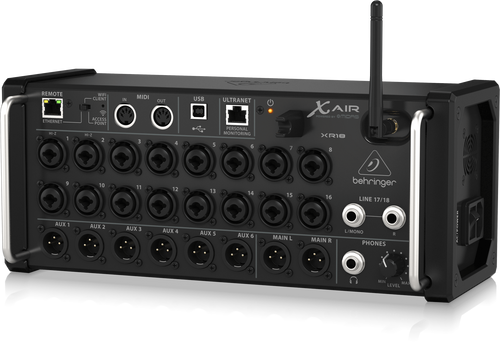 Mezclador digital Behringer XR18 de 18 canales con Wi-Fi