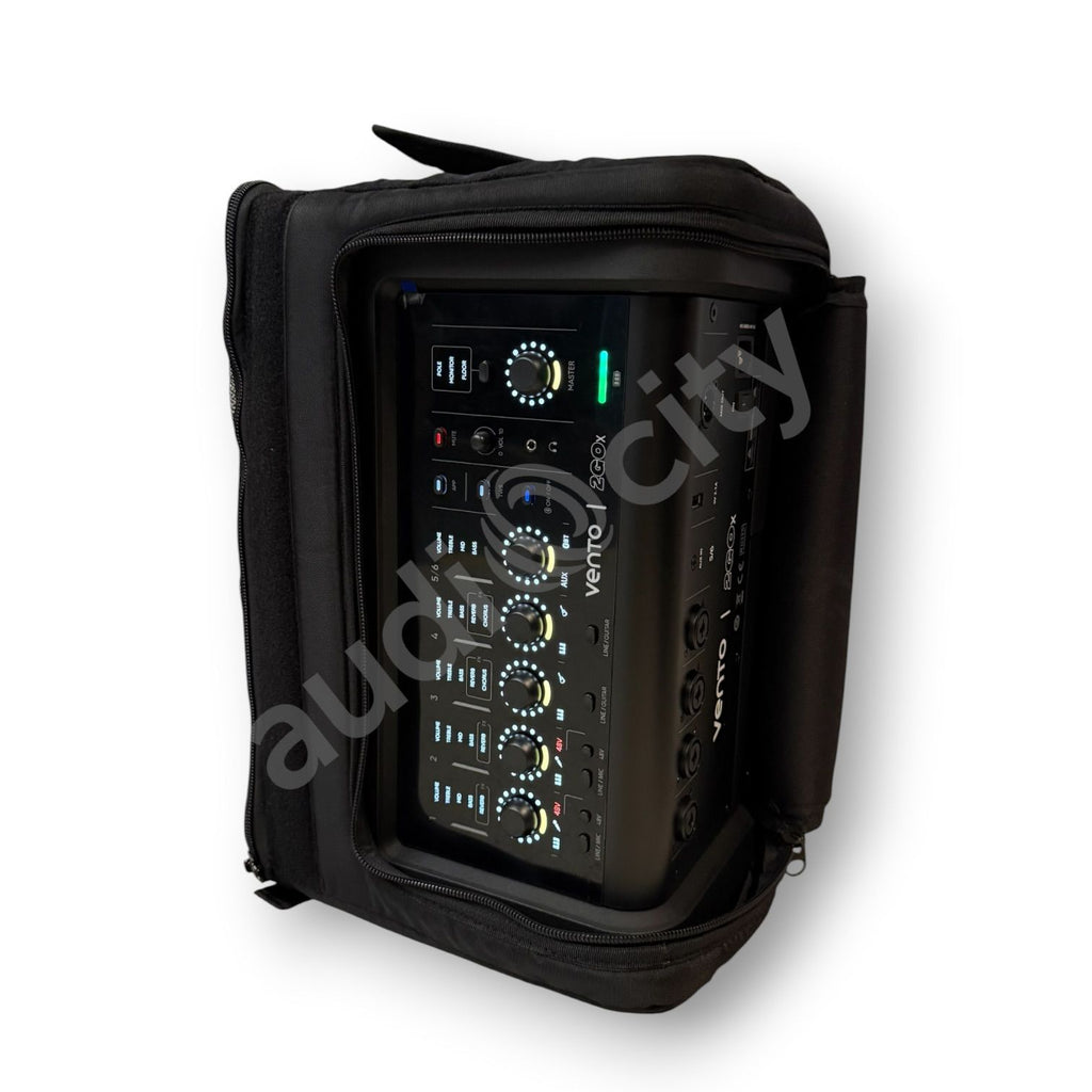 Parlante recargable Vento 2GOX de 8 pulgadas con forro tipo morral