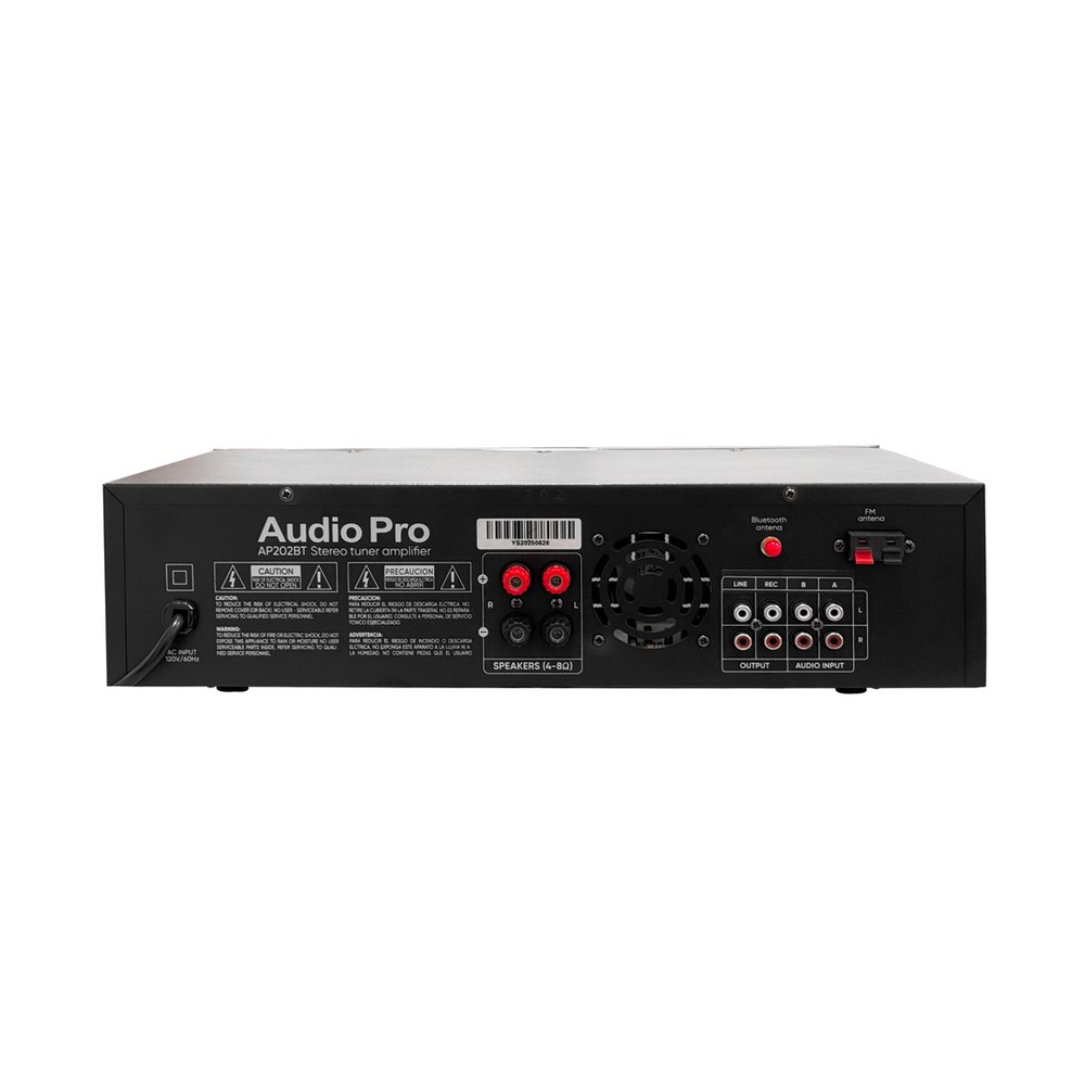 Amplificador estéreo AudioPro AP-202BT con Bluetooth, USB y radio FM