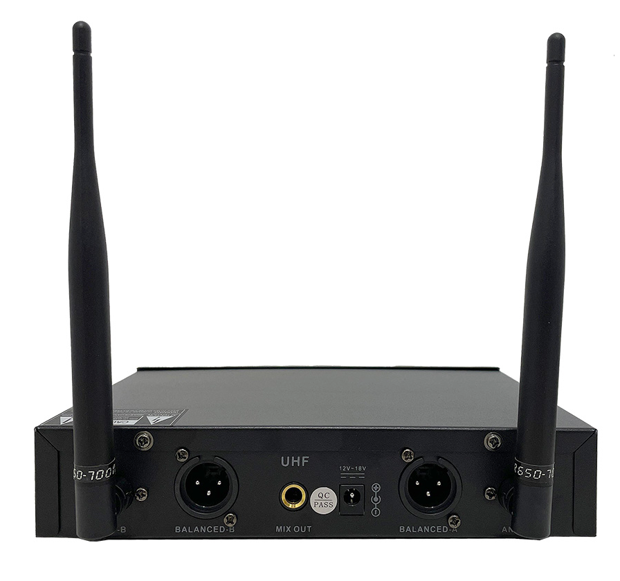 Sistema inalámbrico Maxlin MXUHF602 con dos micrófonos de mano