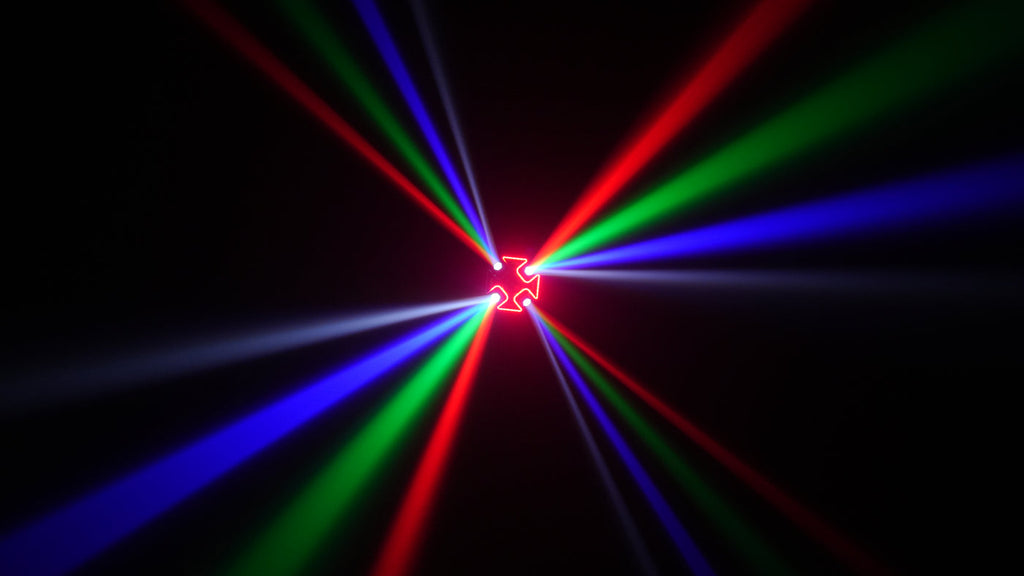 Luz multiefecto Nightsun SPG656 ángel de cuatro brazos con láser y estrobo