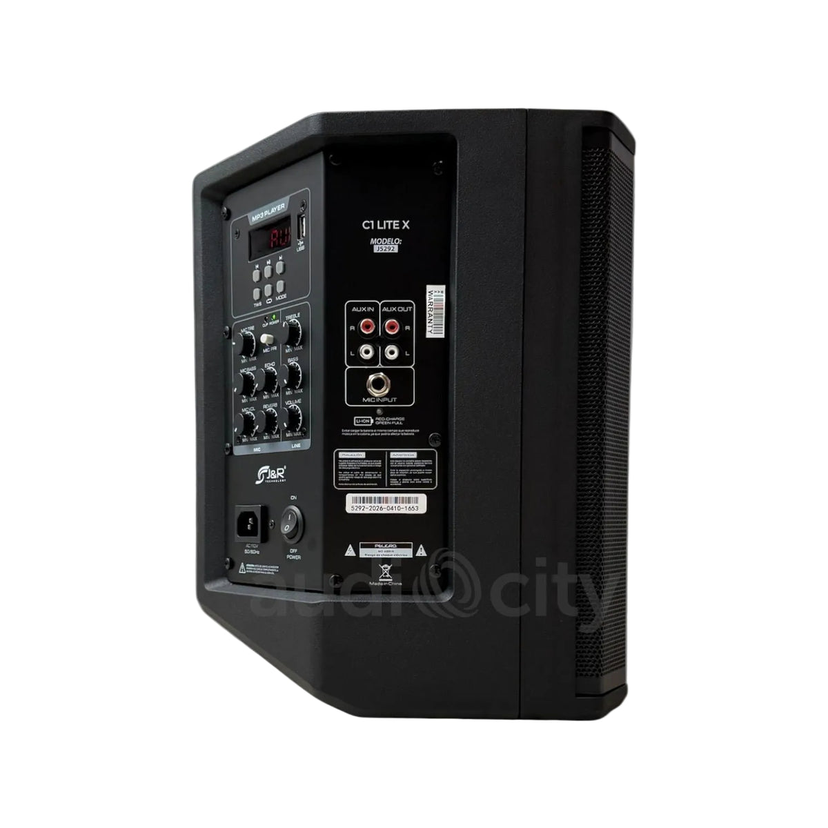 Parlante recargable J&R C1 LITE X de 6.5 pulgadas con Bluetooth