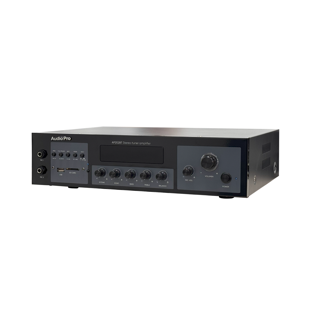 Amplificador estéreo AudioPro AP-202BT con Bluetooth, USB y radio FM
