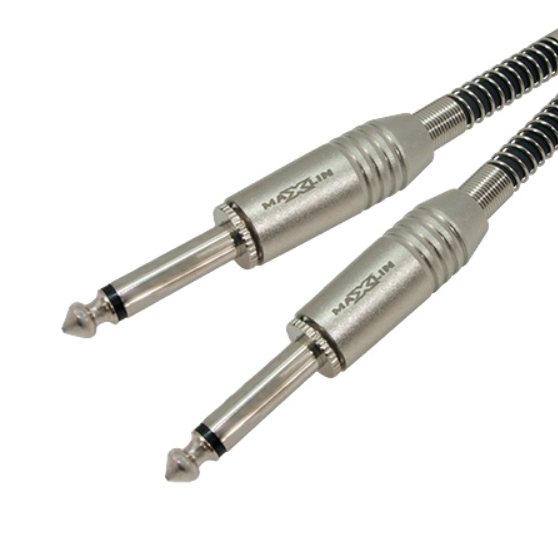 Cable de audio Maxlin MX400L10 plug TS 6,3 mm a plug TS 6,3 mm