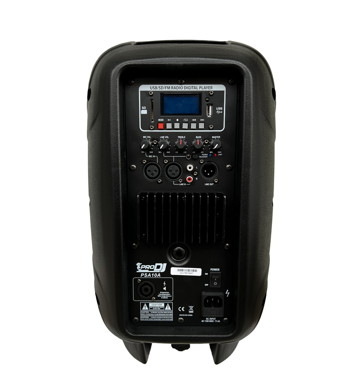 Cabina activa Pro DJ PSA10A de 10 pulgadas con Bluetooth