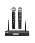 Kit Pro DJ UHV-412M de dos micrófonos inalámbricos de mano con receptor UHF