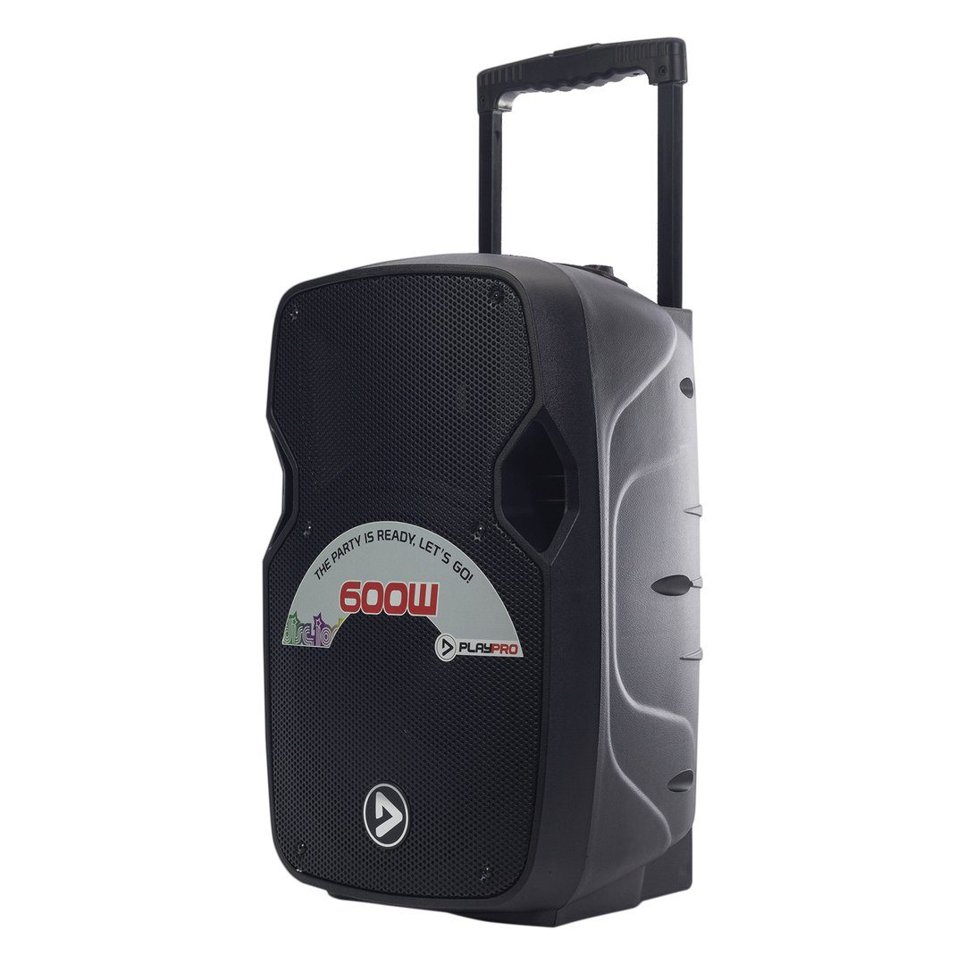 Cabina recargable PlayPro Party 600 de 10 pulgadas con Bluetooth