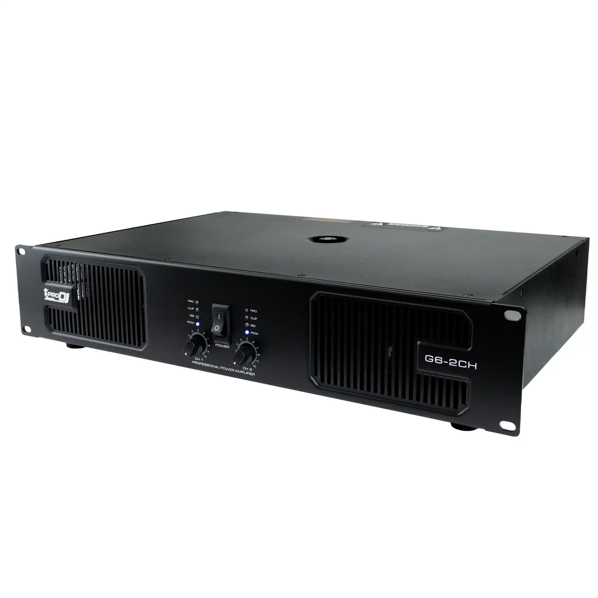 Amplificador de potencia Pro DJ G6-2CH de 2 canales 600 W
