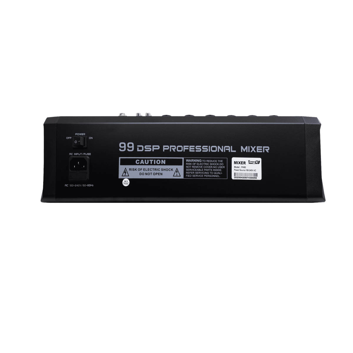 Consola analógica compacta Pro DJ PH80 con USB, Bluetooth y DSP