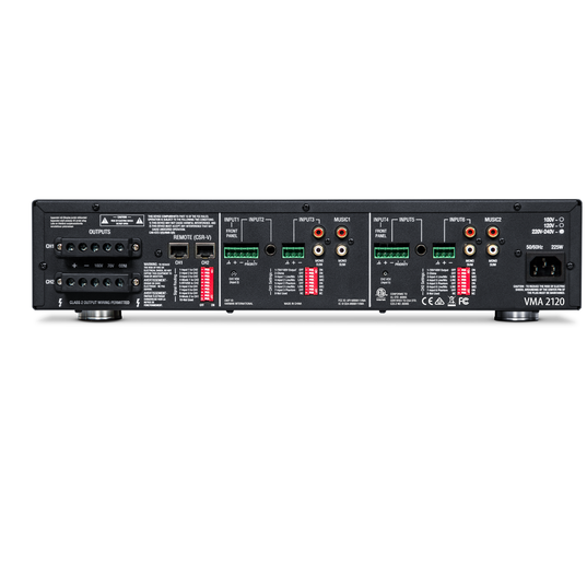 Mezclador-amplificador JBL VMA2120 con Bluetooth de 120 W por canal