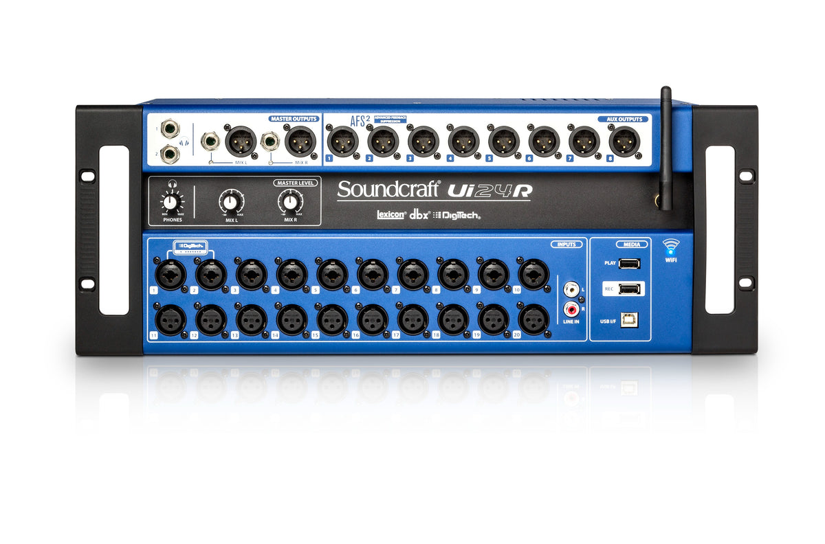 Consola digital para rack Soundcraft Ui24R de 24 entradas con control por Wi-Fi