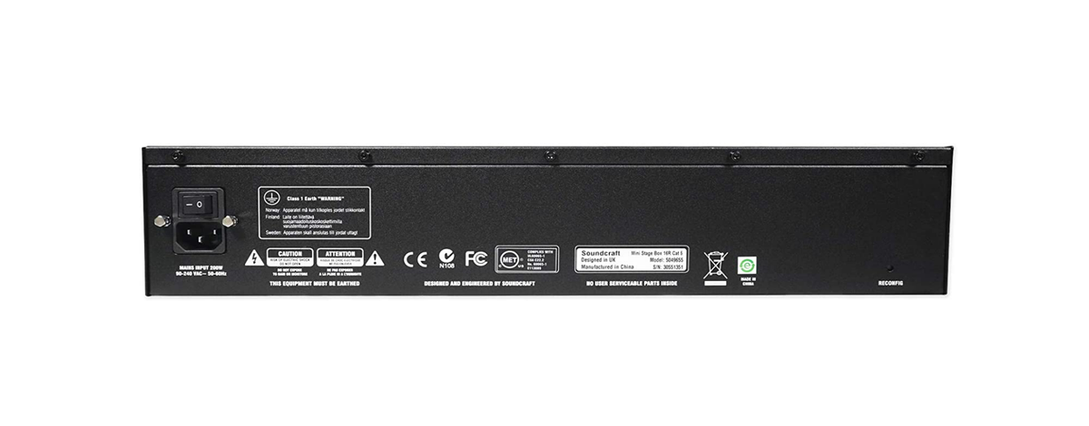 Stage box para rack Soundcraft MSB16R Mini Stagebox con 16 entradas y 8 salidas