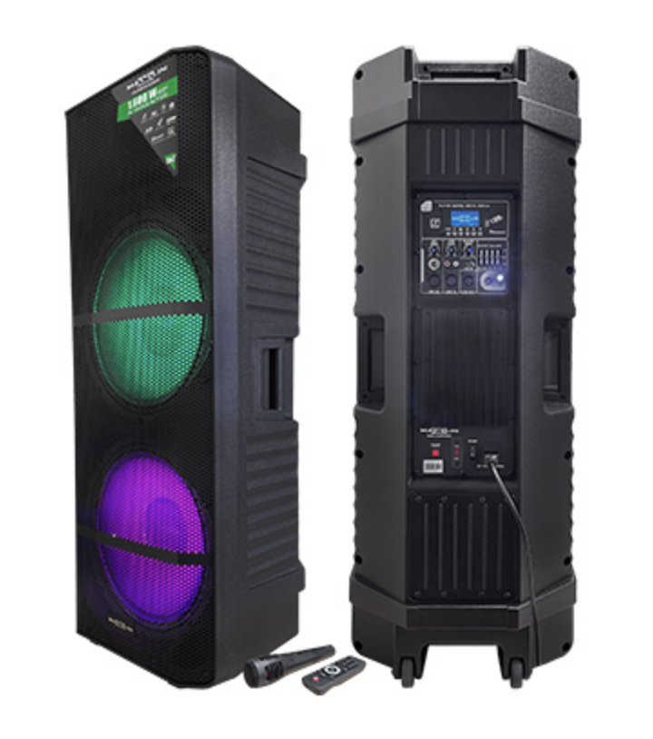 Cabina activa doble Maxlin MX15DZ con dos parlantes de 15 pulgadas