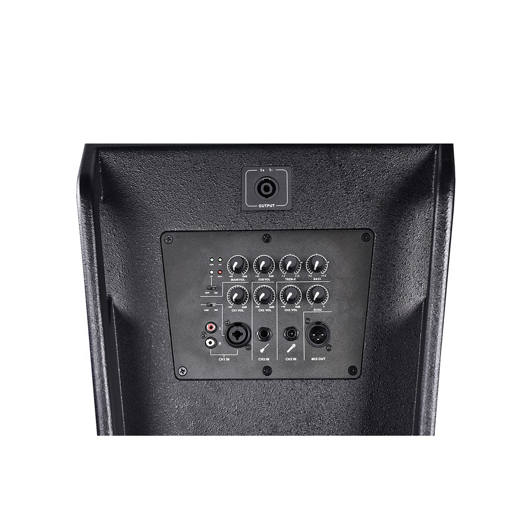 Sistema de audio activo Beta Three BT1500 con subwoofer de 15 pulgadas y Bluetooth