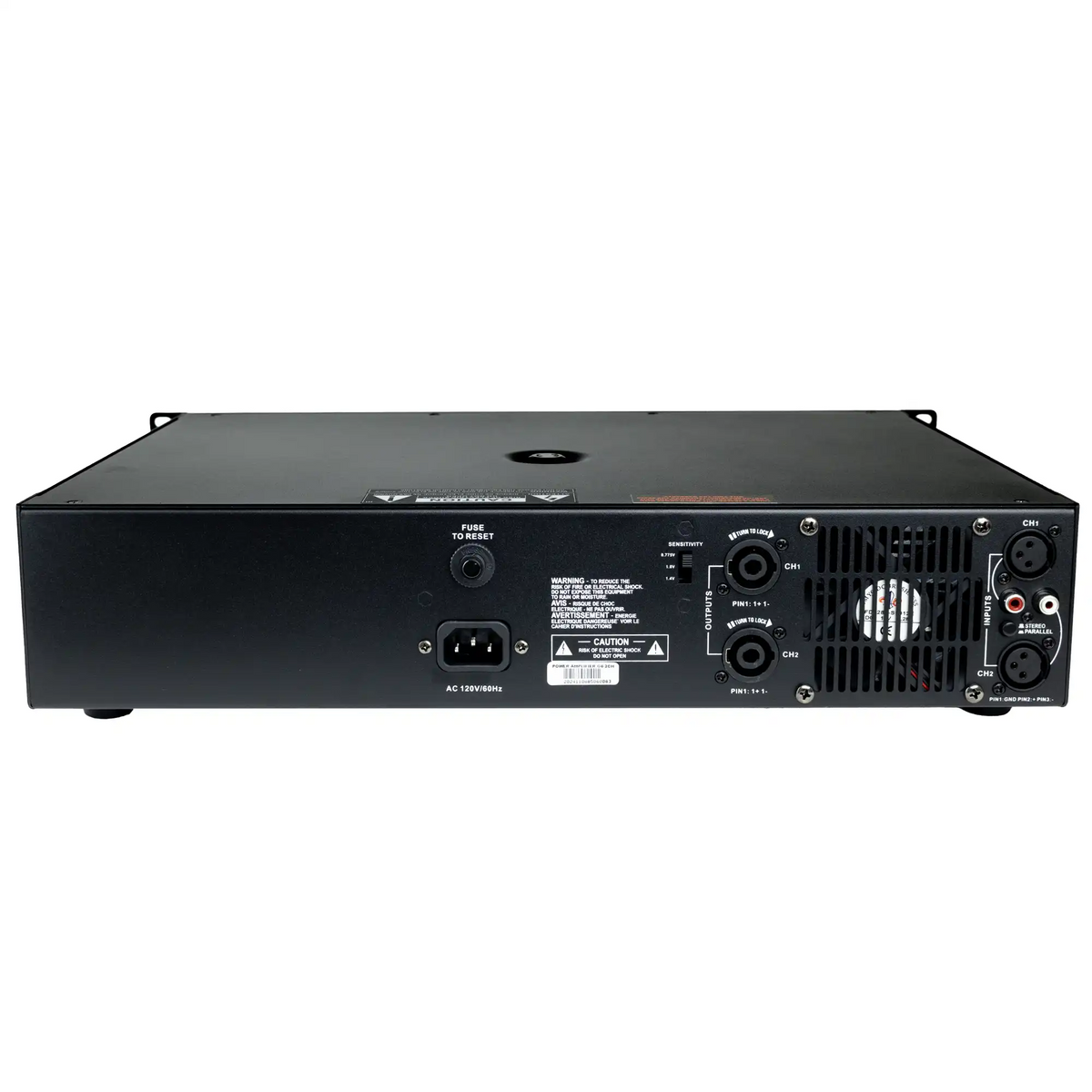 Amplificador de potencia Pro DJ G6-2CH de 2 canales 600 W