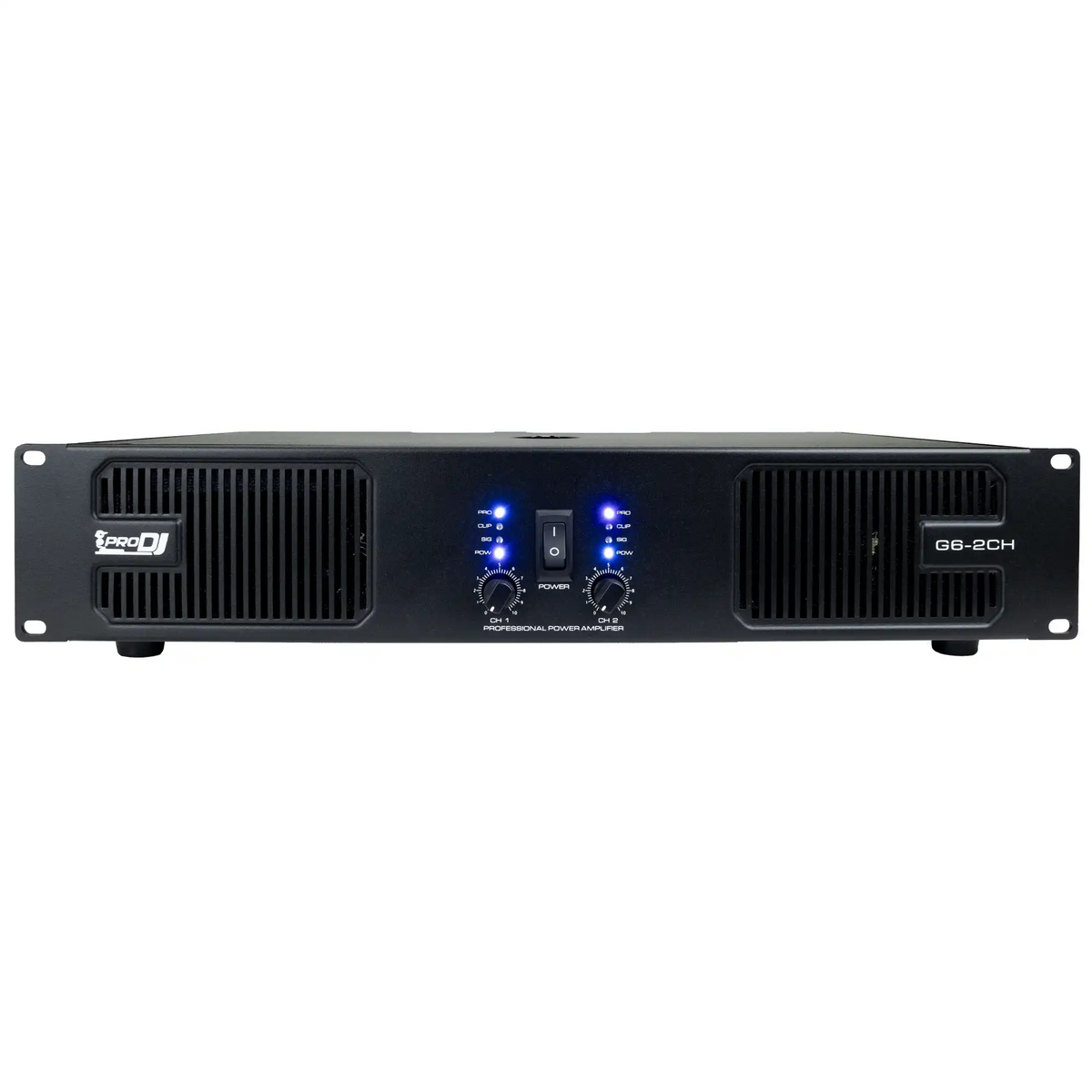 Amplificador de potencia Pro DJ G6-2CH de 2 canales 600 W