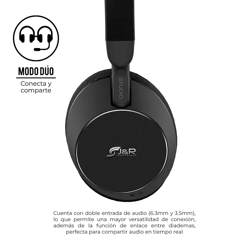 Audífonos de diadema J&R 084-MV Premium Studio de diseño cerrado