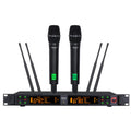 Sistema de micrófono inalámbrico doble Maxlin MXUHF652 con maleta