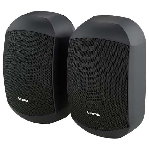 Par de parlantes ambientales Biamp Community MASK4CT-BL de 4.25 pulgadas en negro