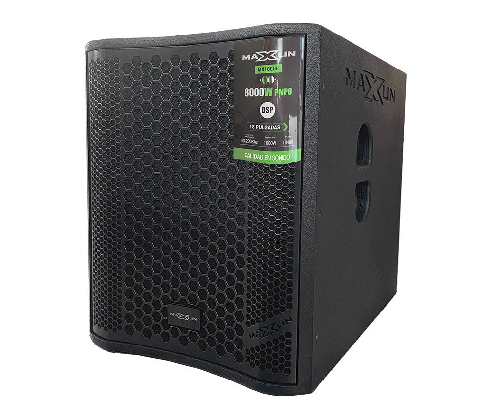 Subwoofer activo Maxlin MX18SUB de 18 pulgadas