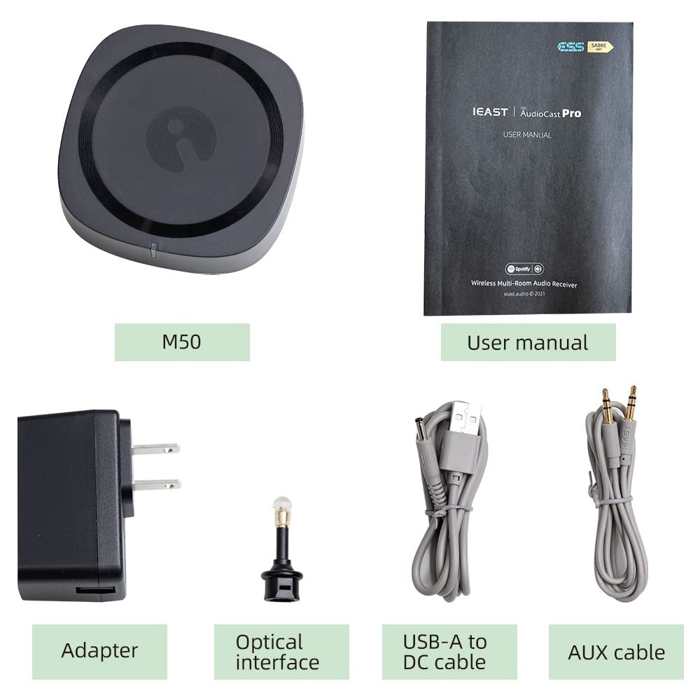 Receptor de audio WiFi y Bluetooth iEAST M50 AudioCast Pro