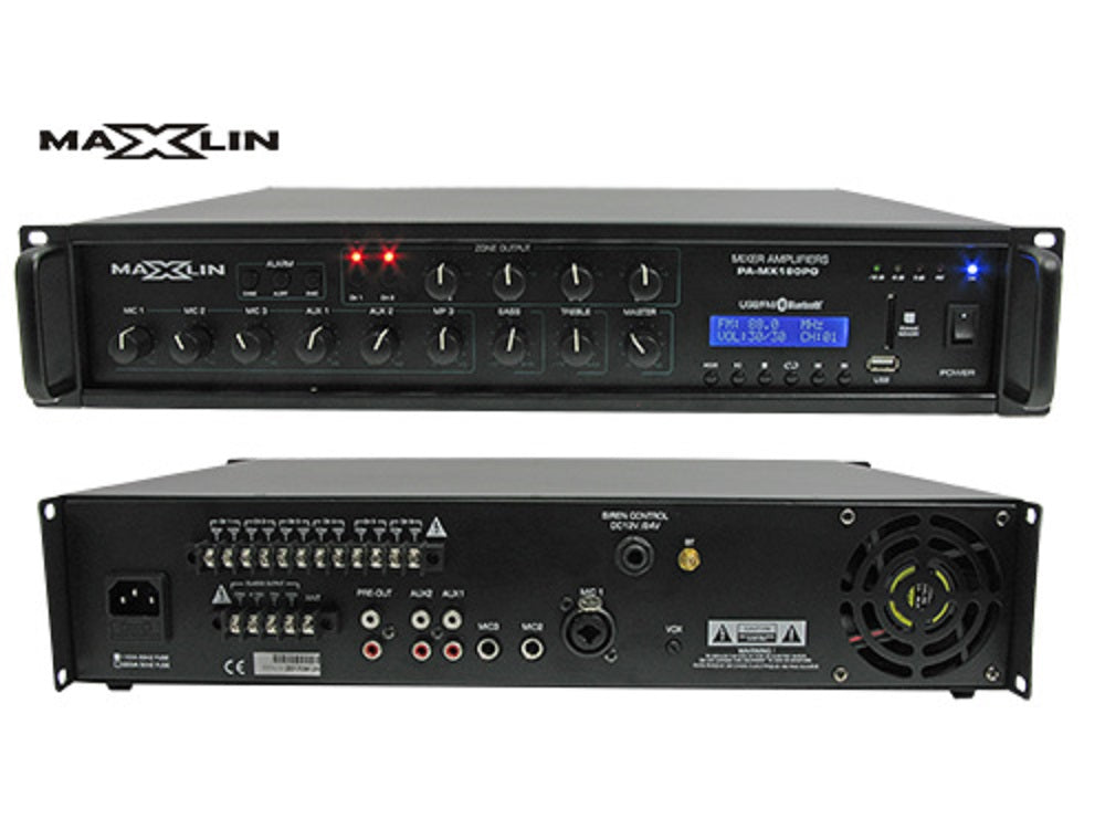 Amplificador de línea Maxlin MX250PG de 250 W con 6 zonas