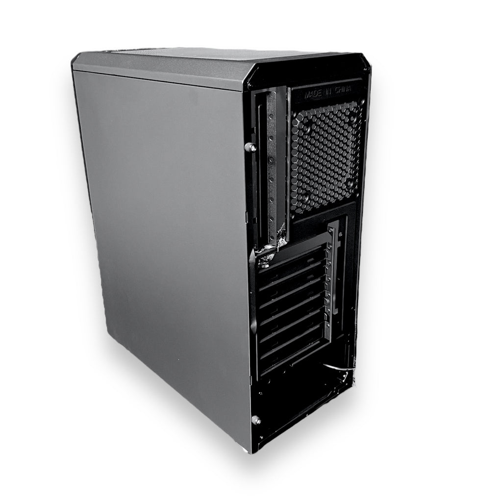 Chasis gamer RXE 03 negro con panel lateral de vidrio