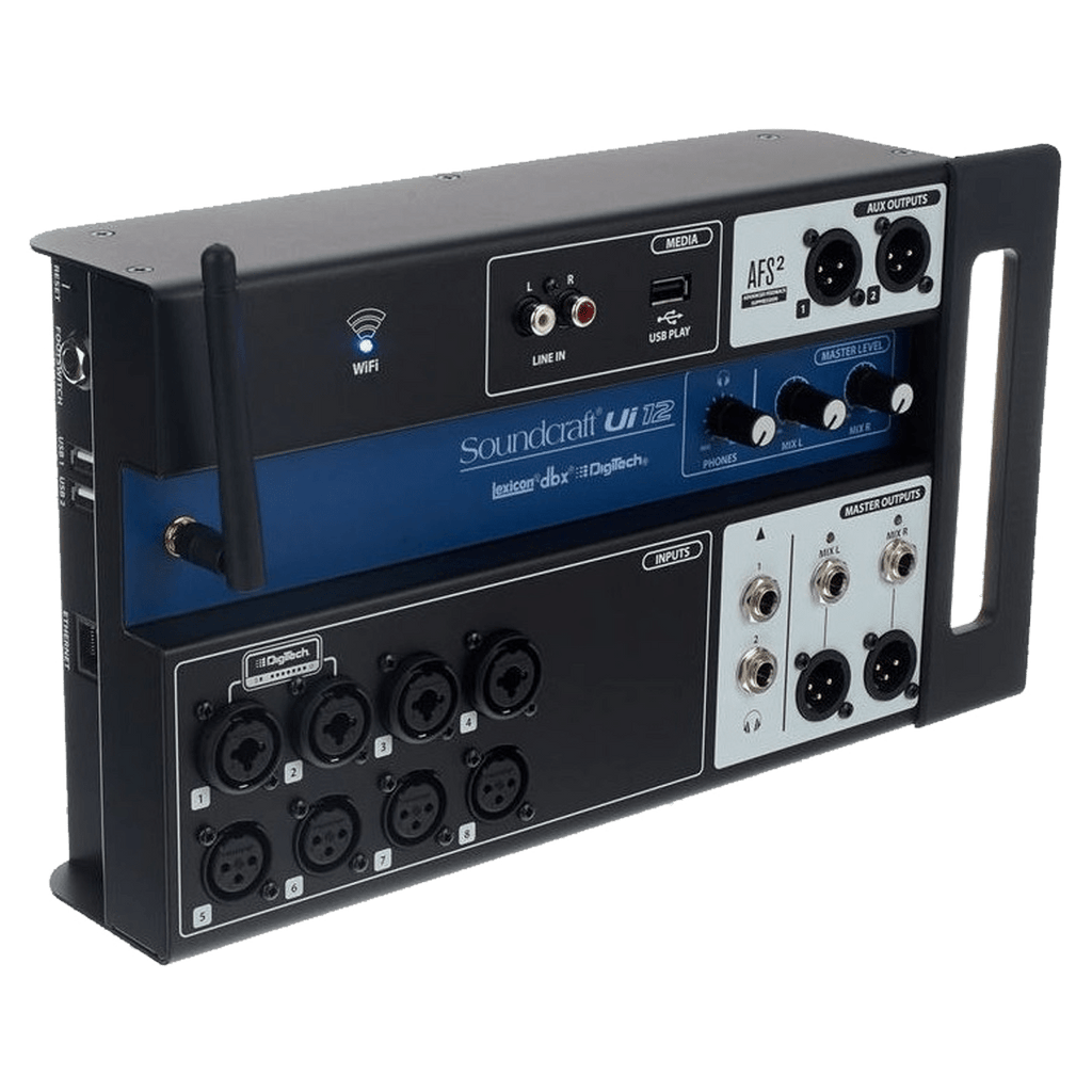 Consola digital Soundcraft Ui12 con control remoto por WiFi